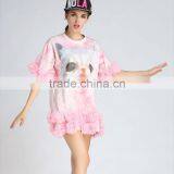 Kitten Printed Dress Chiffon Dress Sublimation Print Dress thumbnail-2