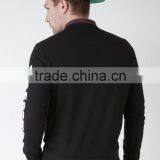 100% Cotton Black Printed Sweatshirt Round Neck Long Sleeves Sweaters For Man Custom Screen Printing Style Autumn Sweaters thumbnail-4