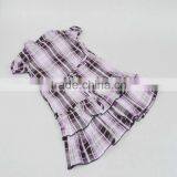 R&H Short Sleeve Woven Breathable With Leggings Plaid Wholesale Children Clothes thumbnail-2