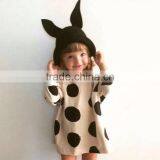 Dot Printing One Piece Girls Party Latest Casual Dress Designs thumbnail-2