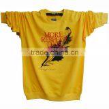 Yellow Printing Cotton Lone Sleeve T-shirt for Ladies thumbnail-1