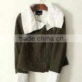 Runwaylover EY1023C Hot Sale 2016 Women Fashion Fur Collar Wool Jackets thumbnail-2