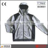 OEM Cheap Mens Knitted Softshell Melange Fleece Jacket Winter Coats thumbnail-1