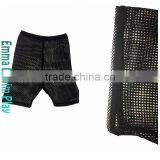 Ladies Lace Trimming Black Fishnet Shorts thumbnail-2