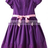 Very Beautiful New Styles Girls Dress Very Nice Purple Embroidery Border Hem Princess Girls Dress Frock Girls Flower Designs