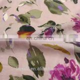 Printed Flower 25% Silk 75% Cotton Fabric