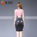 T-shirt Style Dress Sleeveless Designs Casual Women Pleated Dress thumbnail-3