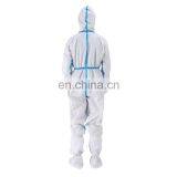 Medical Use Clinic Nursing Hospital Doctor Safety PPE Protectively Coverall Disposable Protection Suit With Hood thumbnail-3
