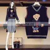 Women New Arrival Knitted Vintage Cute Knitwear Sweater Tank Top thumbnail-1