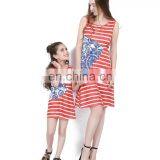 2019 Summer Red and White Stripes Matching Outfits For Mother And Daughter (this Link for Girls,1-12years) thumbnail-3