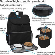 Pet Supplies Backpack New Pet Carrier With 2 Silicone Collapsible Bowls and 2 Food Baskets. thumbnail-4
