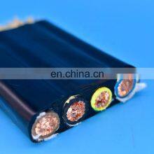 Polyurethane Sheathed Flat Travelling Cable 4 Core Low Voltage Reeling Cable thumbnail-2