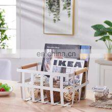 Metal Wire Freezer Organizer Bins With Handles Large Pantry Baskets Wire Storage Baskets for Organizing thumbnail-2