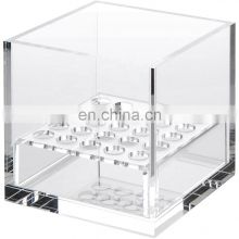 Transparent Acrylic Cube Cosmetic Organizer Makeup Sponge box, Beauty Blender and Hair Accessories Holder
