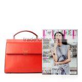 Hot Selling Wholesale New Fashion Red Genuine Leather Handbag / Leather Bags Women Shoulder Bag/ Leather Satchel Bag Quality Choice thumbnail-4