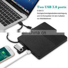External CD Drive USB 3.0 Portable CD/DVD +/-RW Drive Slim DVD/CD ROM Rewriter Burner Compatible With Laptop Desktop PC TYPE C thumbnail-2