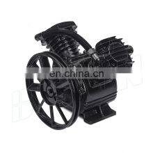 Bison China Wholesaler Bomba de cabeça de compressor de ar acionada por correia com dois cilindros e dois estágios de 3Hp thumbnail-4