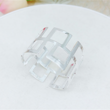 Wedding Party Holiday Banquet Christmas Dinner Delicate Serviette Buckles Hollow Out Design Gold Napkin Ring Holder thumbnail-5