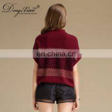 Korea Crew Neck Hot Sale Short Sleeve 100% Cashmere Sweater Women thumbnail-6
