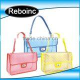Biogradable Plastic Bags Hand Carry Pvc Handle Bag With Button