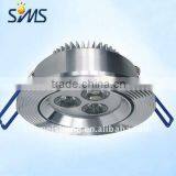 3W Dia.90 Silver Aluminum Garage Led Ceiling Down Light