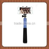 Wholesale colorful bluetooth cable take pole selfie stick for iphone and Android Smart phone