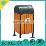 Wooden pubic recycle trash can,Good quality Outdoor Wooden garbage can