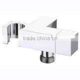 Brass Square Valve With Holder, Chrome Finsih and Wall Mounted thumbnail-1
