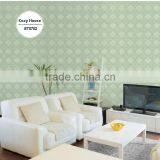 Inexpensive Heavy Embossed Vinyl Coated Wallpaper, Green Simple Spotted Wall Mural for Kindergarten , Best Wall Paper Sample thumbnail-1