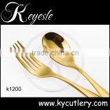 Gold Plated Titanium Flatware,gold Cutlery Silver Set Luxury thumbnail-6
