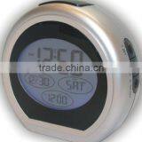 Digital Curved LCD Alarm Back Light Clock With Calendar