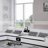 Europen General Leather Sofa L-Shape White High Quality Leather Sofa AL346A thumbnail-1
