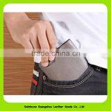 16390 Top Selling Fashion RFID Blocking Top Grain Leather Wallet for Men thumbnail-1
