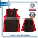 Classic design black and red basketball jersey