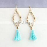 2015 Fashion Simple Gold Square Tassel Earring for Women