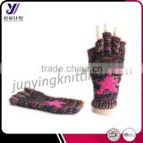 Half finger winter woolen felt knitted gloves factory wholesale sales (accept custom)