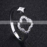 Synthetic Blue Gemstone Setting Latest Gold Plated Finger Ring Designs Open Ring for Women thumbnail-4