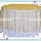 YHT#141 Embroidery Organza Polyester Banquet Wedding Wholesale Cheap Table Cloth Linen Overlay Quality Choice thumbnail-1