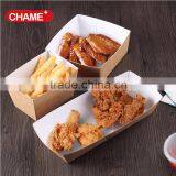 2016 Boat shape recycled paper food tray for chips packaging box