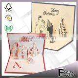 3D Handmade Greeting Card Christmas Castle Card Creative Hot Holiday Greeting Cards thumbnail-1