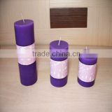 violet pillar candles