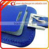 Navy Blue Genuine Leather ID Golf Luggage Bag Tags thumbnail-5