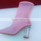 CX340 Clear Heel Mesh Upper Dressing Boot thumbnail-1