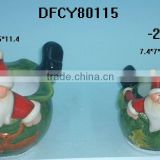 ceramic tea light Santa desigh candle holder