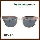 Wood Sunglasses Half Frame Unisex Wooden Sun Glasses thumbnail-1