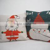 Wholesale 45*45cm square plain pillow case christmas santa claus printed throw decorative sofa cushions