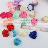 High quality china factory direct sale wedding handmade ribbon flowers artificial rose flowers
