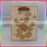 Custom print high quality jewelry paper bag with gold embossing printing