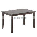 Dark Cocoa Stained Rubberwood Wooden Dining Table Designs thumbnail-1