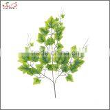 Cheap Factory Wholesale Fabric Decorative Artificial Green Grape Branches and Leaves/leaf